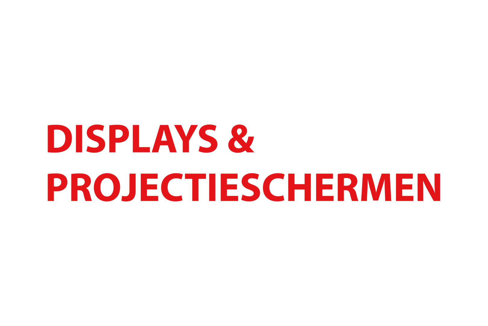 Displays & projectieschermen